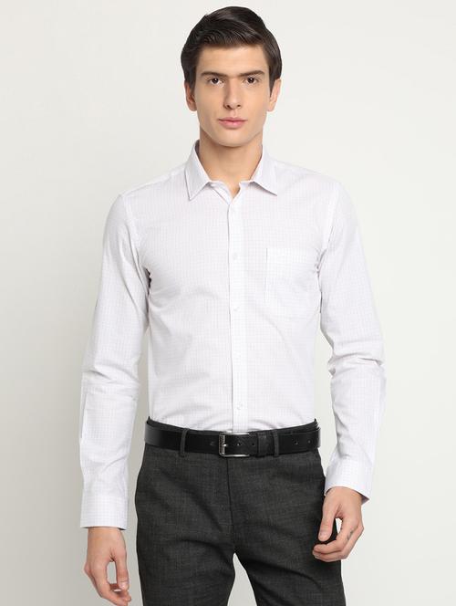 off white checkered formal shirt - 17278037 - Very Small Image - 1