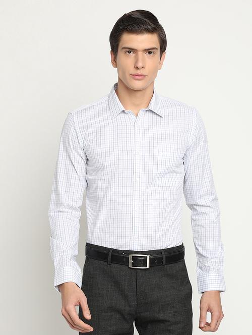 white checkered formal shirt - 17278052 - Very Small Image - 1