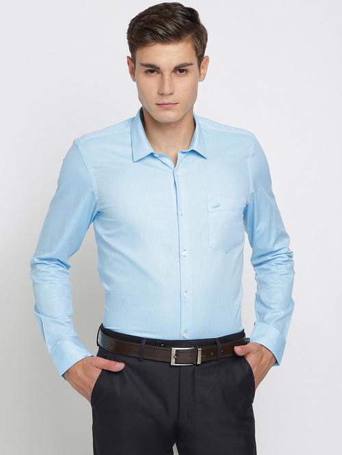 light blue solid formal shirt - 17278053 - Very Small Image - 1