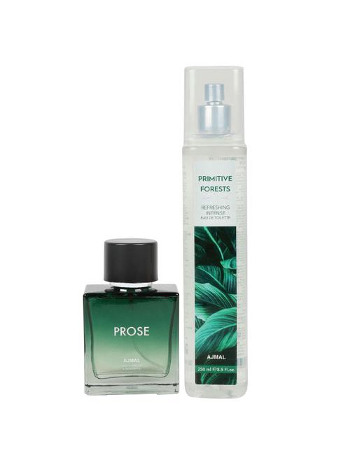 ajmal prose edp for men 100ml & primitive forest edt forunisex 250ml pack of 2 (total 350ml) + 4 parfum testers - 17278261 - Very Small Image - 1