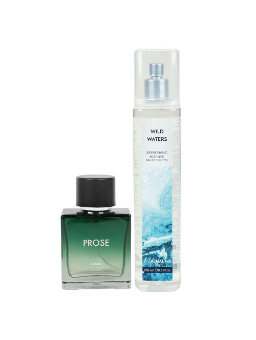 ajmal prose edp for men 100ml & wild waters edt forunisex 250ml pack of 2 (total 350ml) + 4 parfum testers - 17278281 - Very Small Image - 1