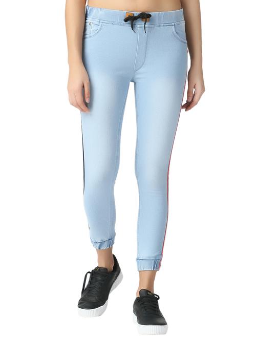 drawstring waist jogger fit jeans - 17278530 - Very Small Image - 1