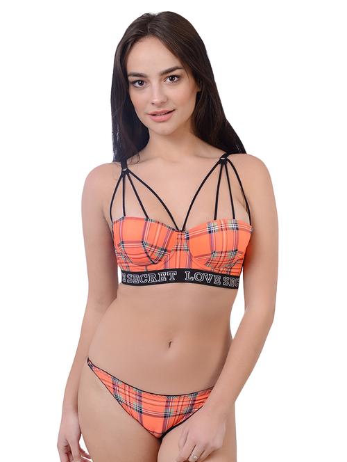 checkered bra & panty set - 17278572 - Very Small Image - 1