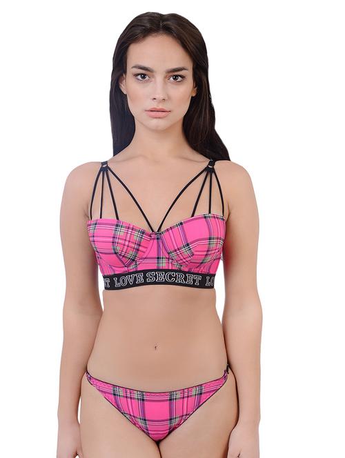 checkered bra & panty set - 17278573 - Very Small Image - 1