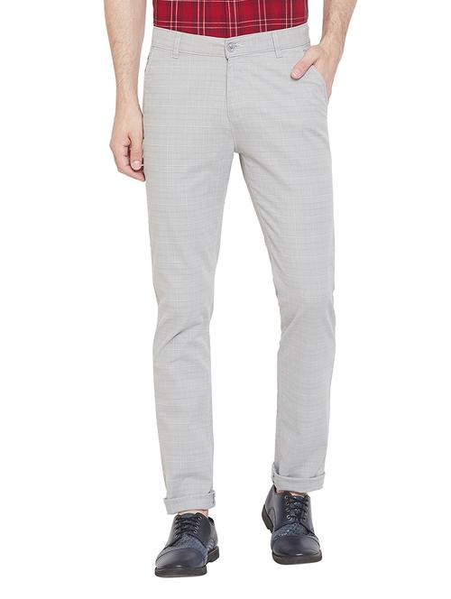 grey checkered chinos - 17279749 - Very Small Image - 1