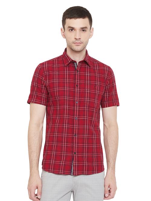 red checkered casual shirt - 17279791 - Very Small Image - 1