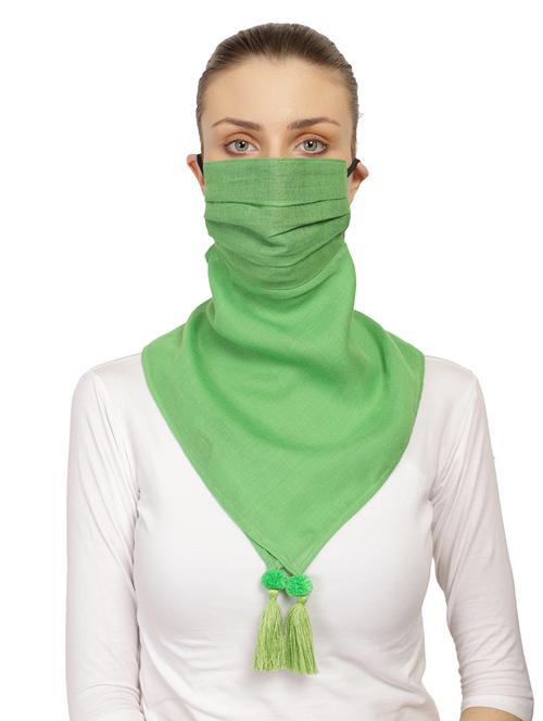 green viscose anti-pollution women scarf mask - 17279811 - Very Small Image - 1