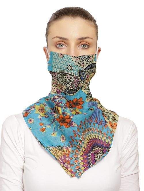 blue cotton anti-pollution scarf women mask - 17279846 - Very Small Image - 1