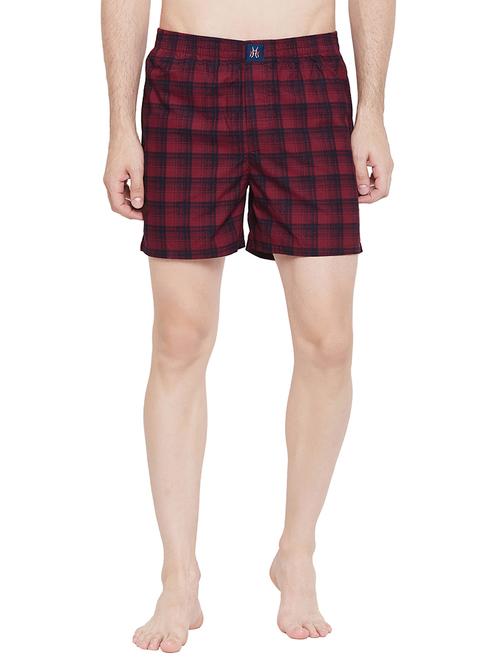 maroon checkered boxers - 17280096 - Very Small Image - 1