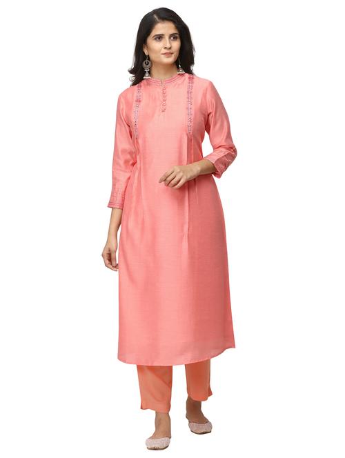 embroidered kurta pant set - 17280535 - Very Small Image - 1