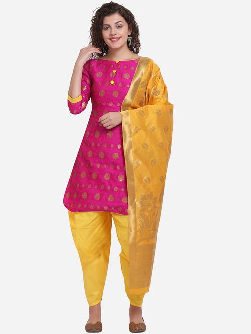 self design salwar suit unstitched suit - 17280689 - Very Small Image - 1
