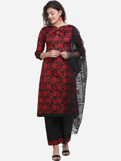 floral palazzo unstitched suit - 17280697 - Very Small Image - 1