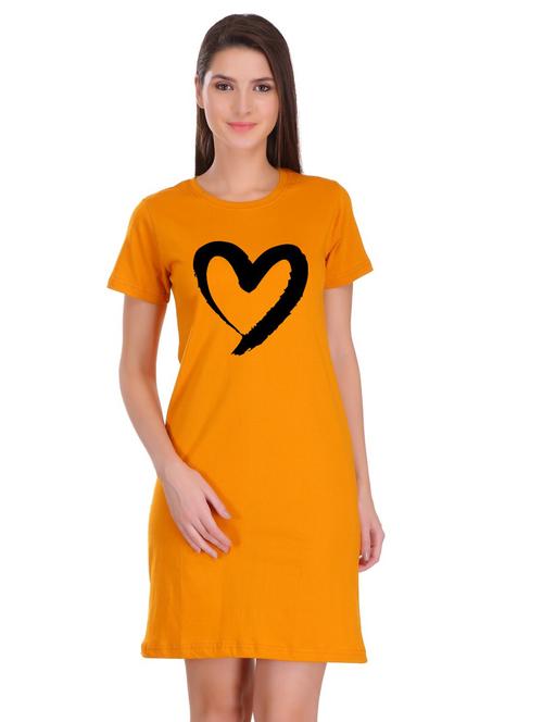 round neck printed t-shirt dress - 17280909 - Very Small Image - 1