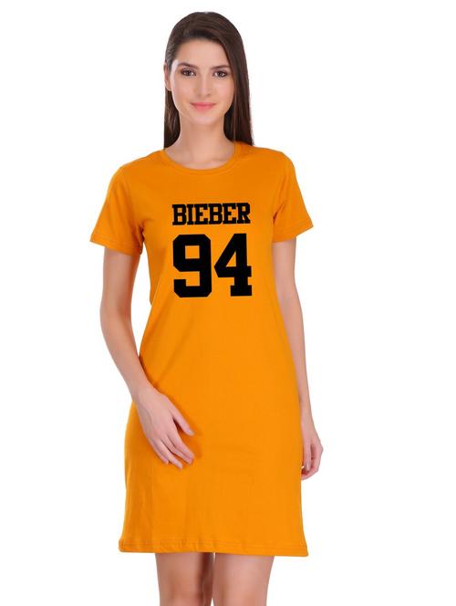 round neck printed t-shirt dress - 17280917 - Very Small Image - 1