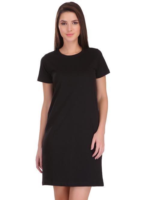 contrast detail t-shirt dress - 17281050 - Very Small Image - 1