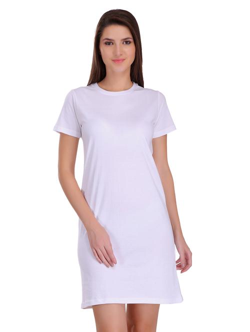 contrast detail t-shirt dress - 17281071 - Very Small Image - 1