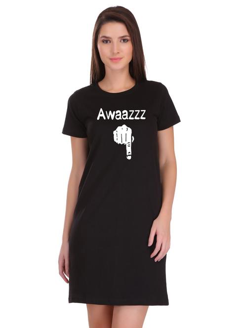 crew neck quirky t-shirt dress - 17281167 - Very Small Image - 1