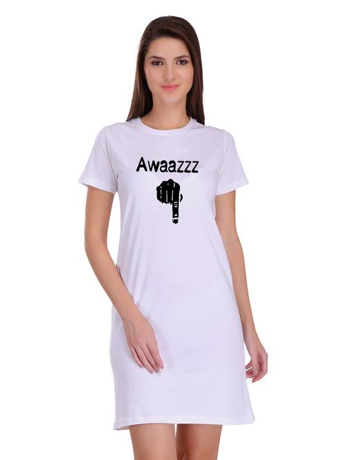 crew neck quirky t-shirt dress - 17281170 - Very Small Image - 1