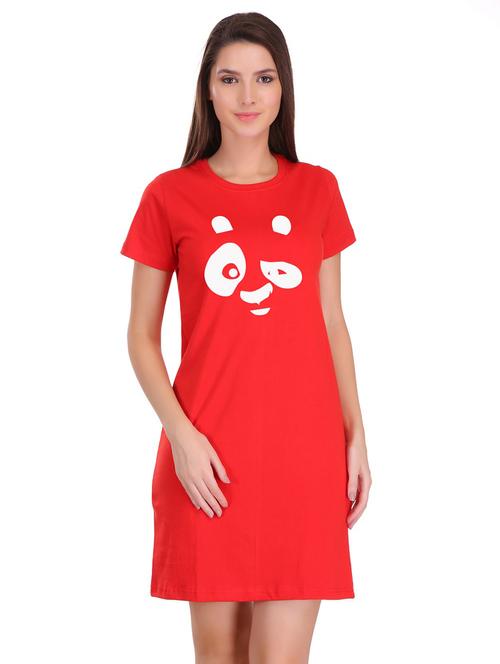 crew neck quirky t-shirt dress - 17281184 - Very Small Image - 1