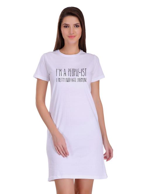 crew neck graphic t-shirt dress - 17281200 - Very Small Image - 1