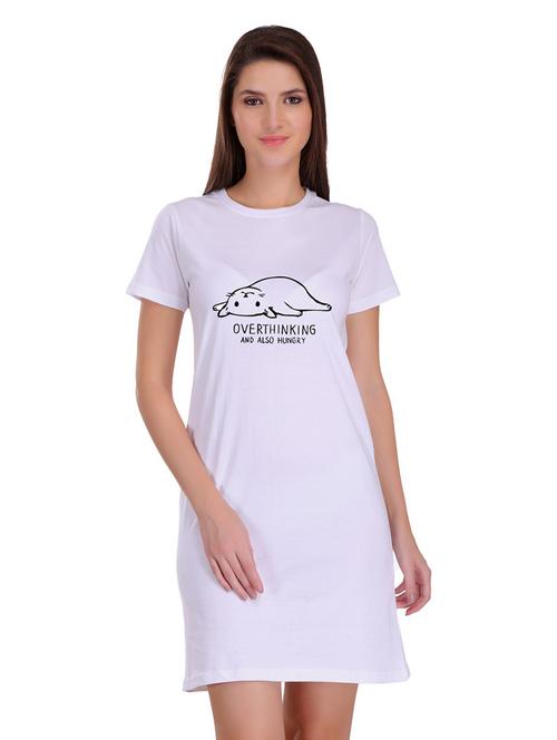 crew neck quirky t-shirt dress - 17281245 - Very Small Image - 1
