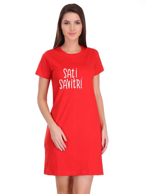 crew neck quirky t-shirt dress - 17281249 - Very Small Image - 1