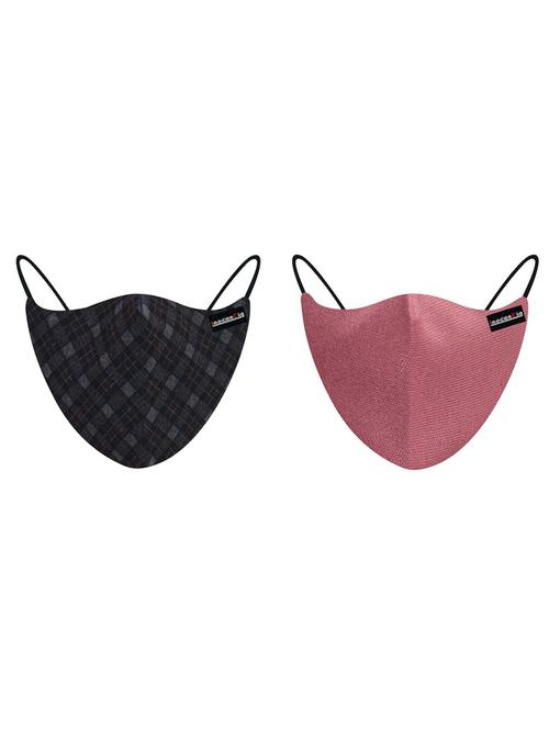 multi colored cotton anti-pollution women mask (pack of 2) - 17281687 - Very Small Image - 1