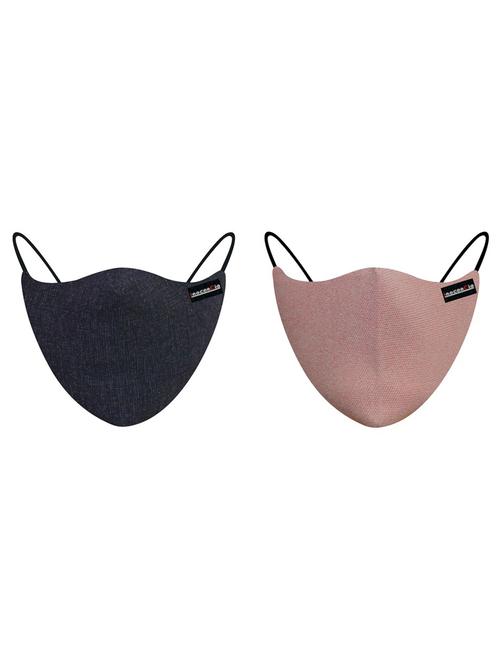 multi colored cotton anti-pollution women mask (pack of 2) - 17281698 - Very Small Image - 1