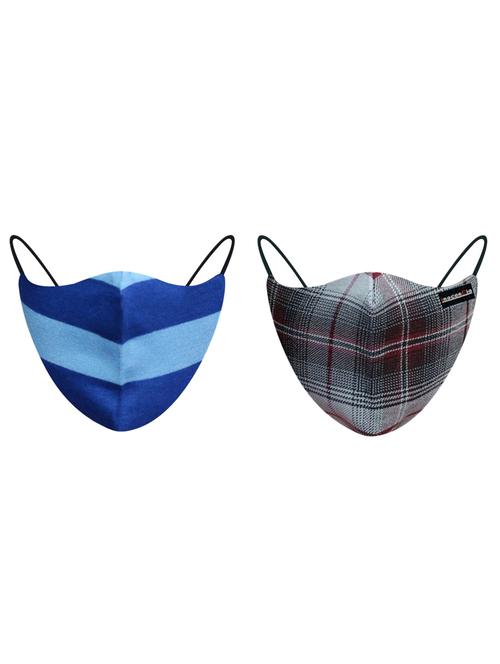 multi colored cotton anti-pollution women mask (pack of 2) - 17281726 - Very Small Image - 1