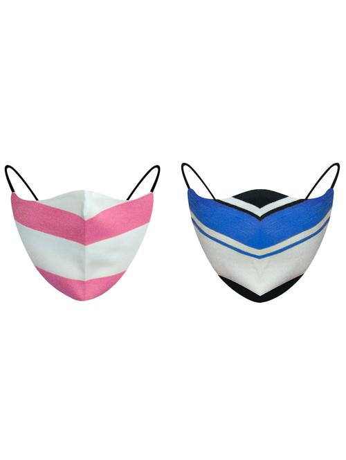 multi colored cotton anti-pollution women mask (pack of 2) - 17281738 - Very Small Image - 1