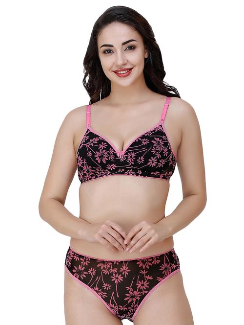 printed bras and panty set - 17281765 - Very Small Image - 1
