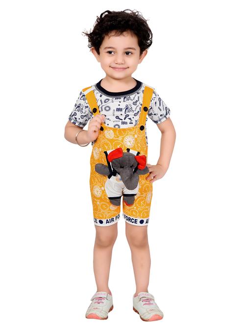yellow cotton dungarees - 17282418 - Very Small Image - 1
