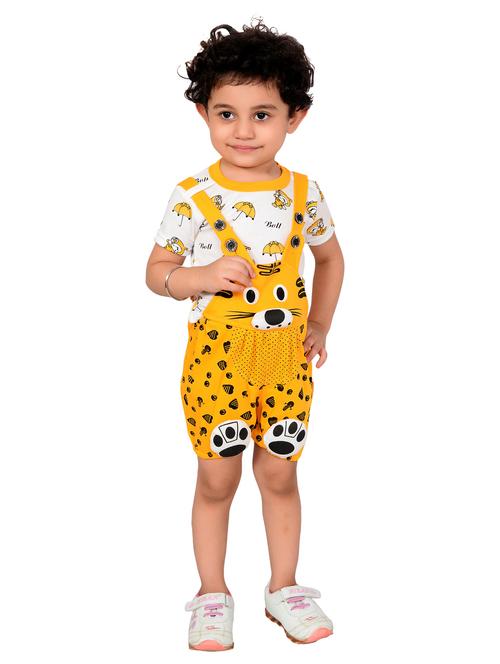 yellow cotton dungarees - 17282428 - Very Small Image - 1