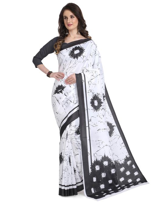 abstract printed saree with blouse - 17283372 - Very Small Image - 1
