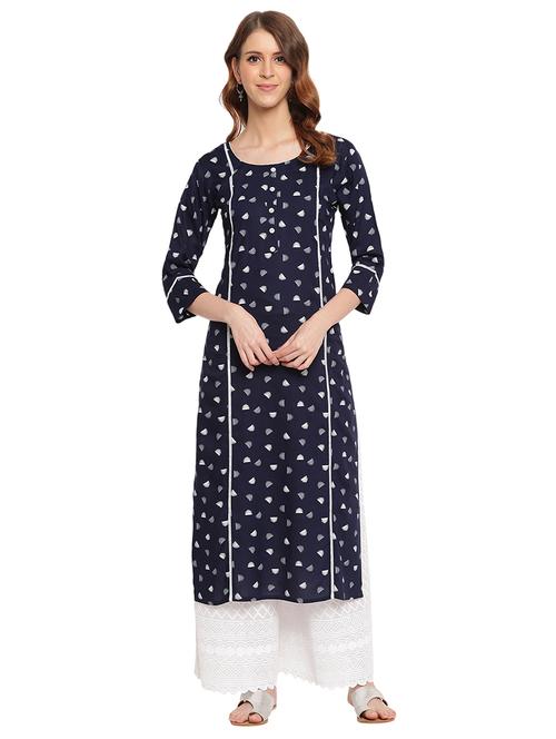 printed kurta palazzo set - 17283810 - Very Small Image - 1