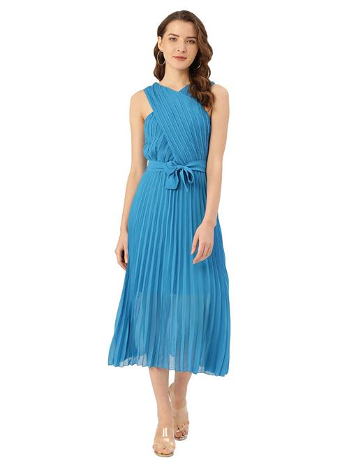 tie front solid a-line dress - 17284346 - Very Small Image - 1
