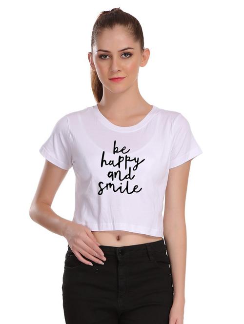 quirky text crop tee - 17285784 - Very Small Image - 1
