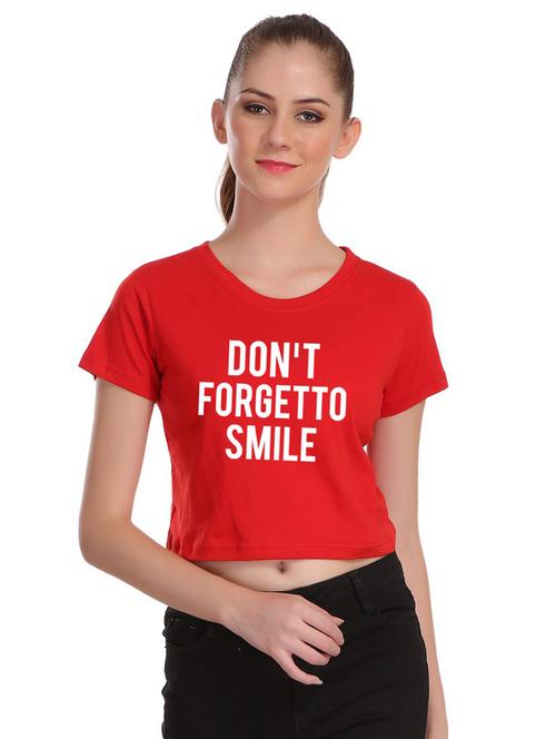 quirky text crop tee - 17285787 - Very Small Image - 1