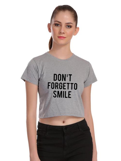 quirky text crop tee - 17285788 - Very Small Image - 1