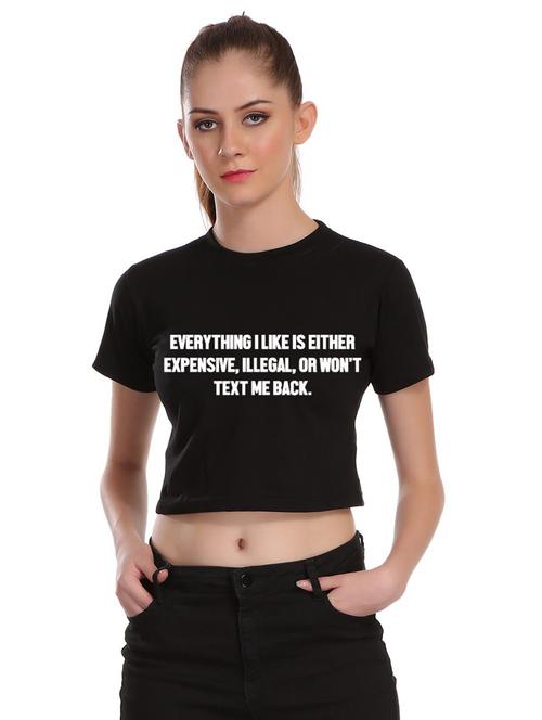 quirky text crop tee - 17285790 - Very Small Image - 1