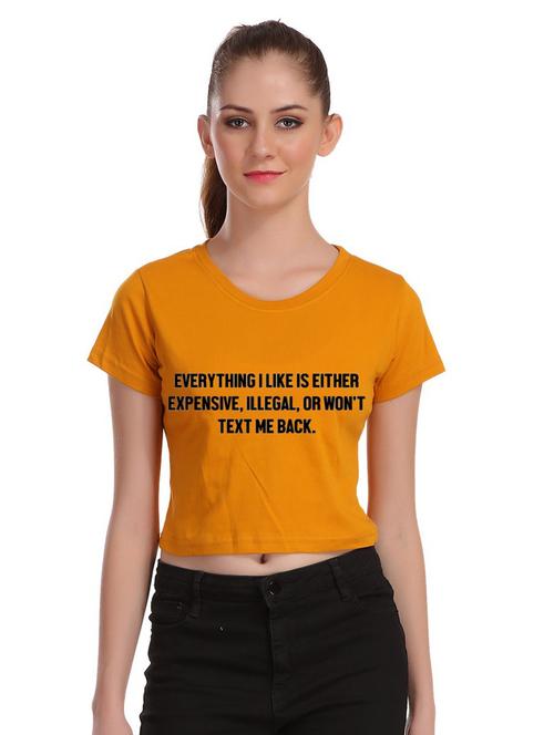 quirky text crop tee - 17285791 - Very Small Image - 1