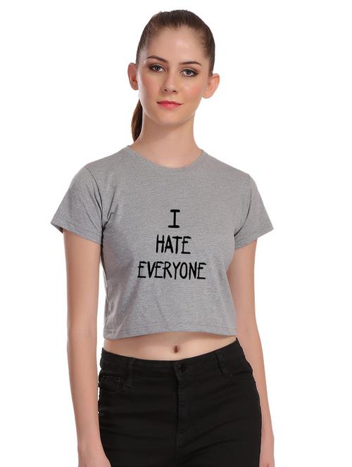 crew neck crop tee - 17285808 - Very Small Image - 1