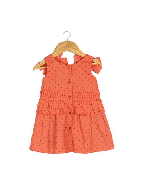 orange cotton blend frock - 17286106 - Very Small Image - 1