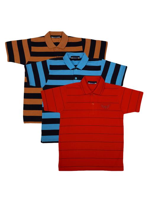 pack of 3 multi colored cotton t-shirt - 17286384 - Very Small Image - 1