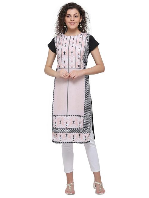 digital print straight kurta - 17287240 - Very Small Image - 1