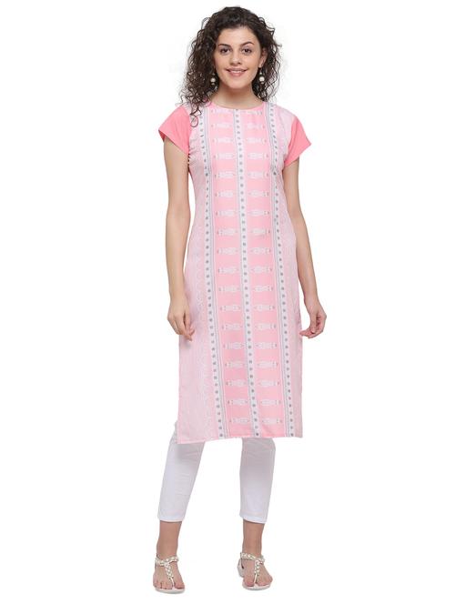 digital print straight kurta - 17287241 - Very Small Image - 1