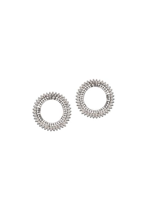 silver metal drop earring - 17287364 - Very Small Image - 1