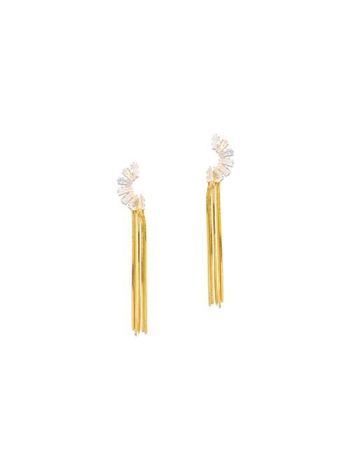 gold metal drop earring - 17287382 - Very Small Image - 1