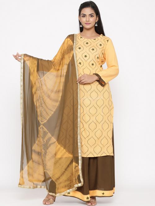 embroidered kurta skirt set - 17287698 - Very Small Image - 1