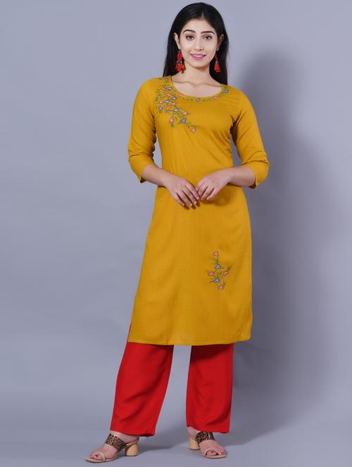 embroidered kurta pant set - 17287708 - Very Small Image - 1